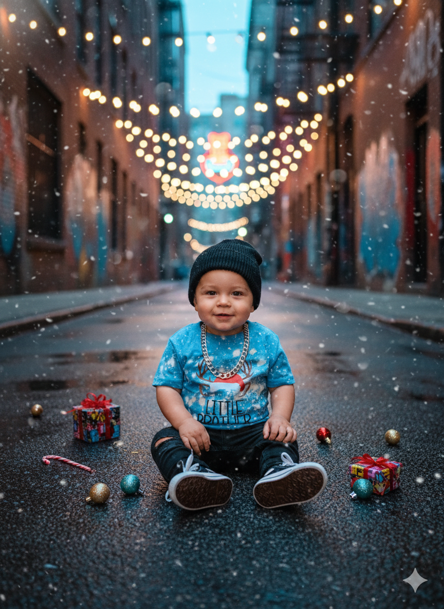 Little Brother Christmas Boys Shirt Mens Shirt