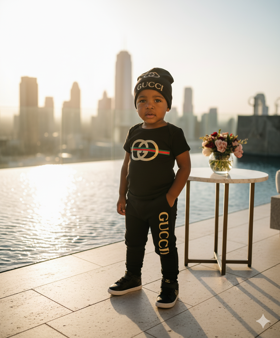 Gucci Onesie Set With Hat Boys Shirt Girls Shirt