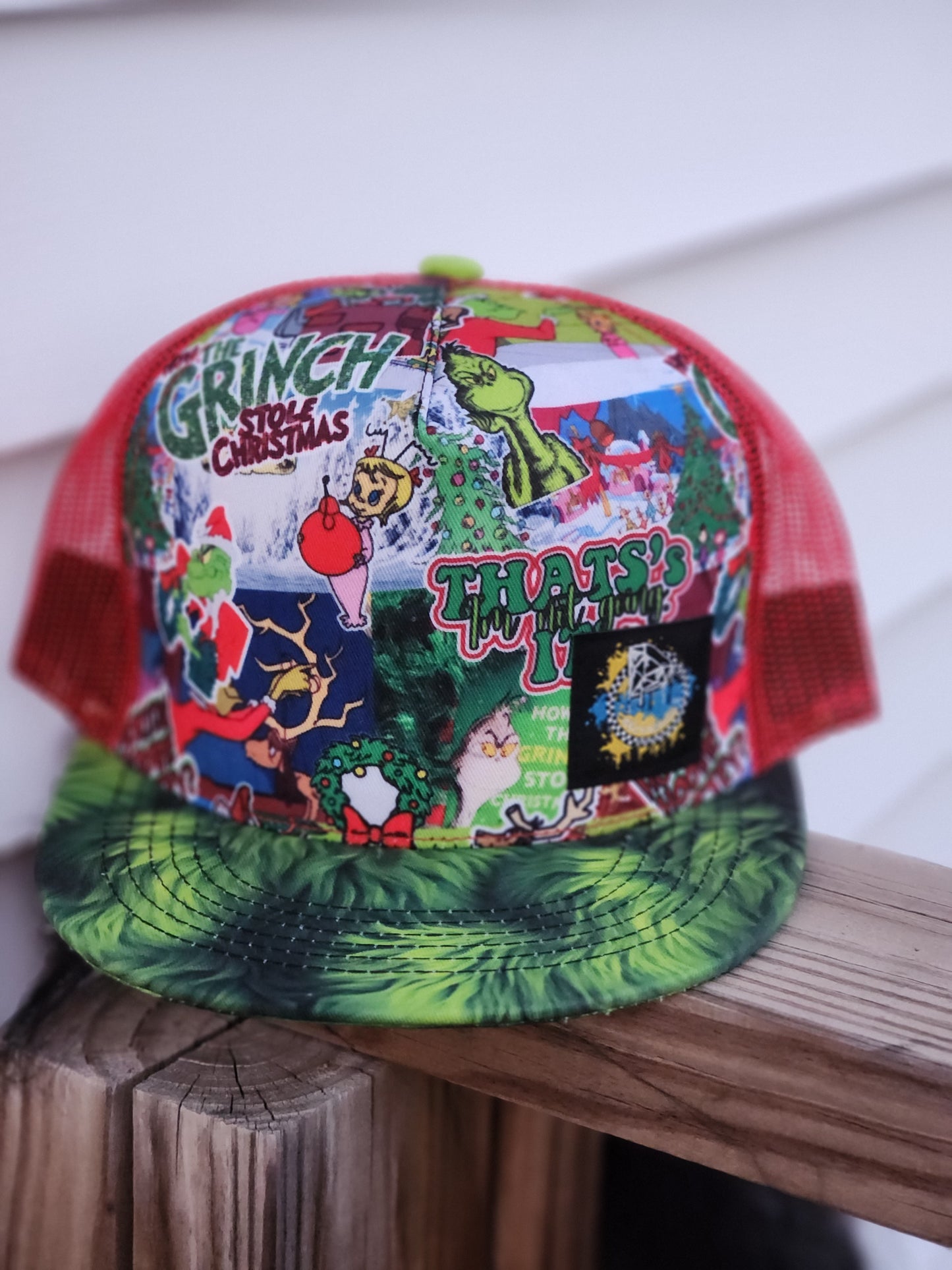 Grinch Christmas Snapback Hat RTS