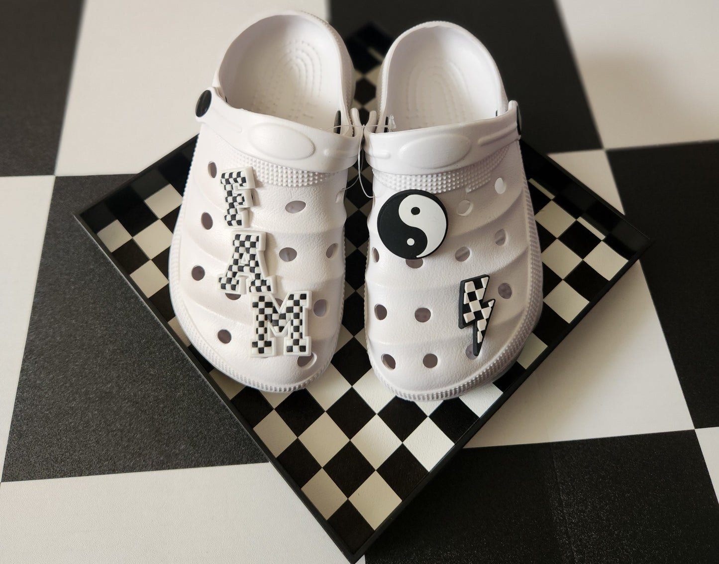 Checker Clog Charms