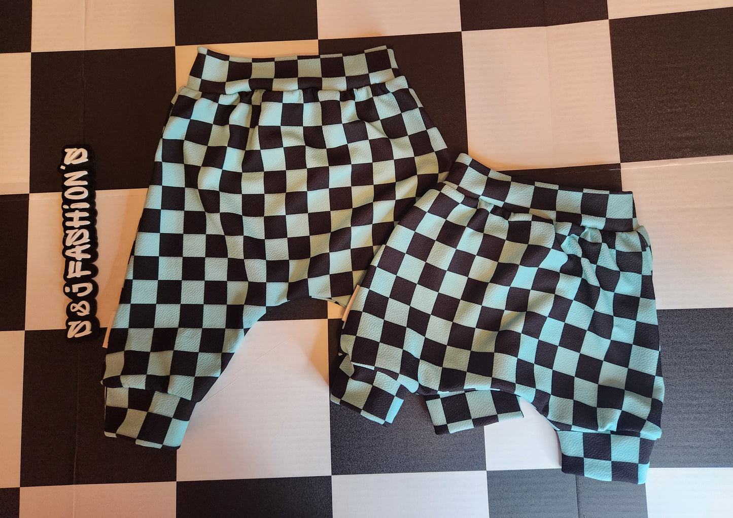 Black & Blue Checker Handmade