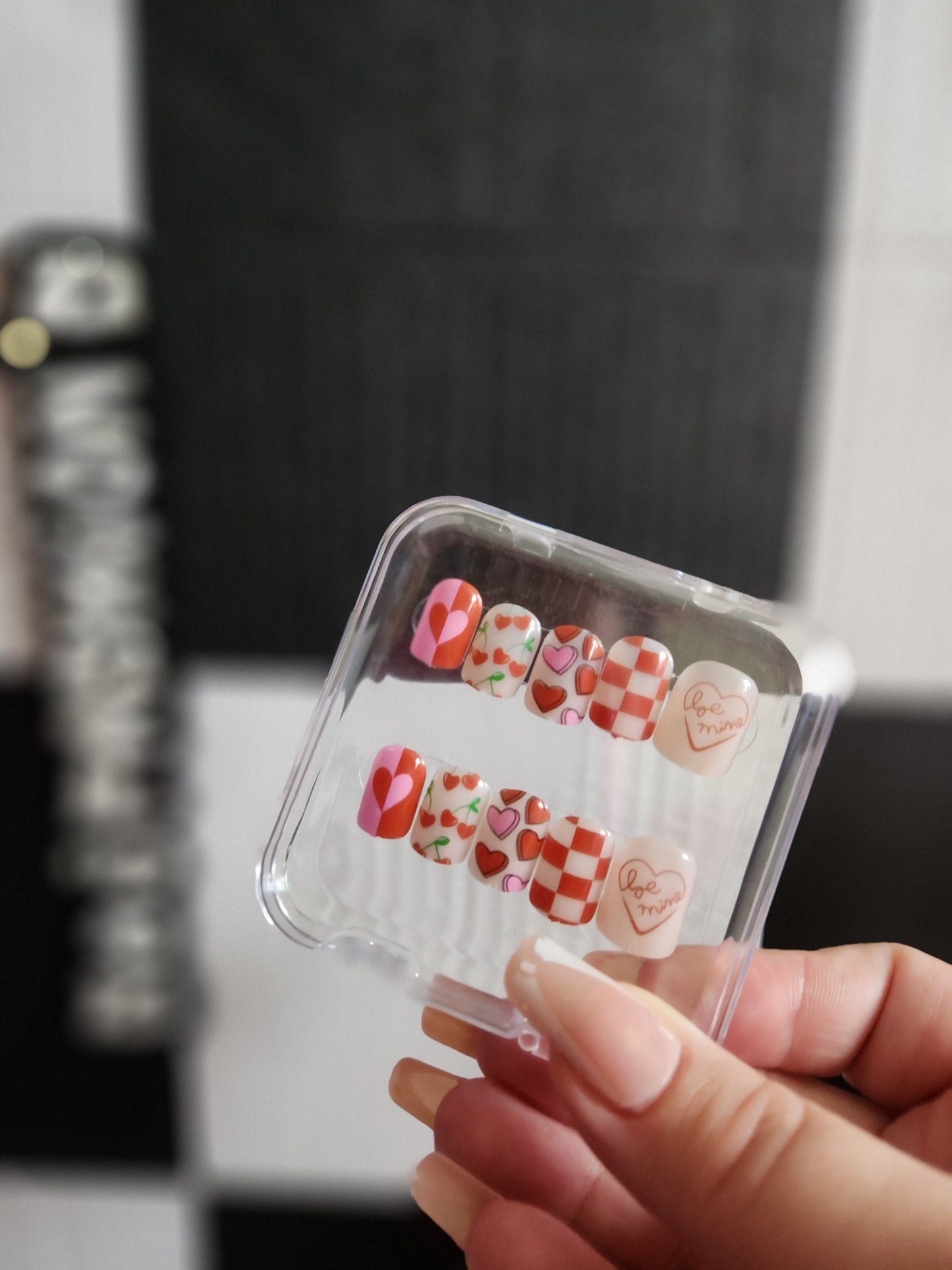 Be Mine Valentines Short Nails