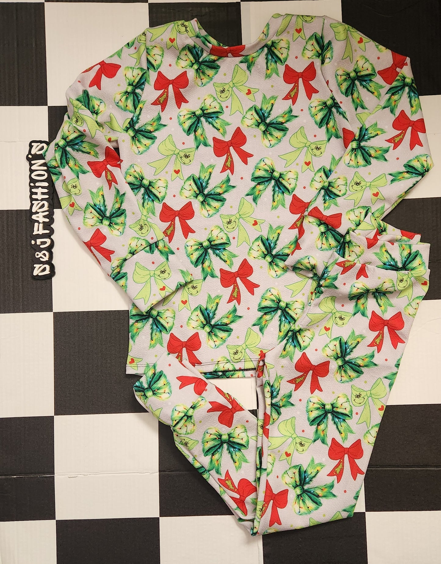 Grinch Bow Christmas Handmade