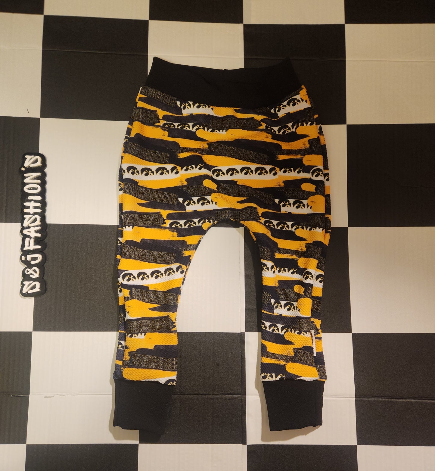 Hawkeyes Football Brushstrokes Handmade