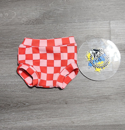 Pink Red Checker Valentines Handmade