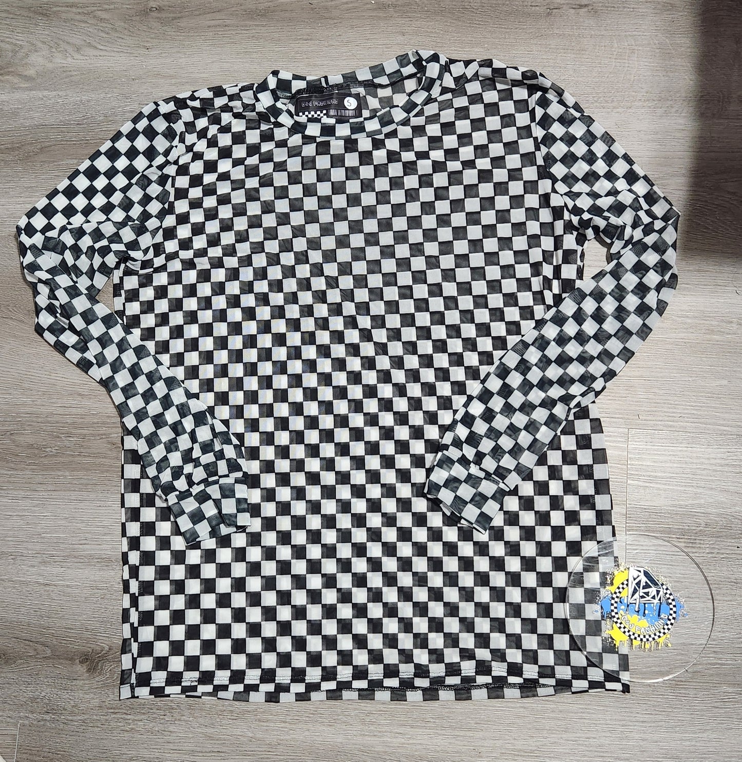 Black White Checker Handmade