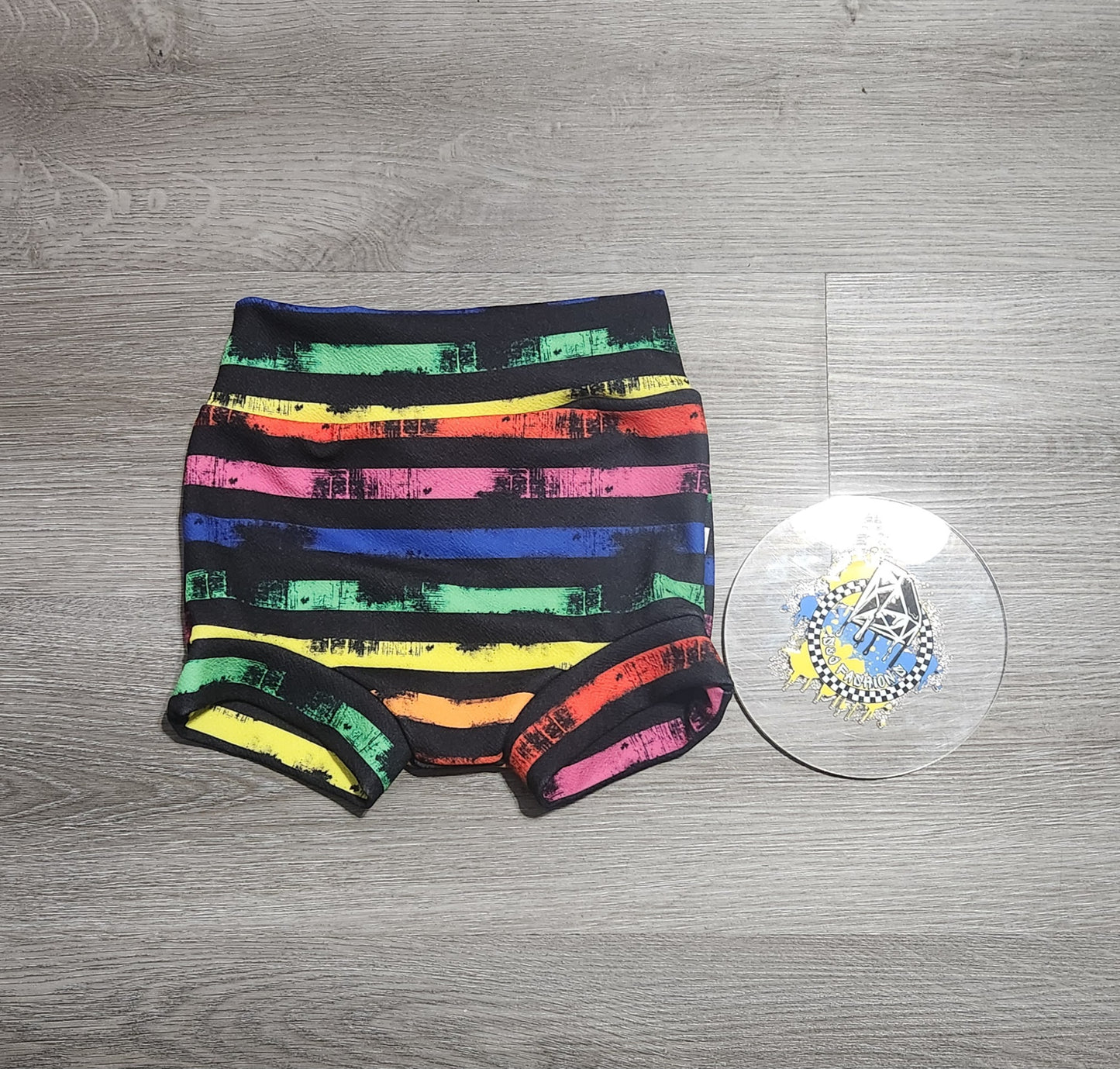 Neon Grunge Stripes Handmade