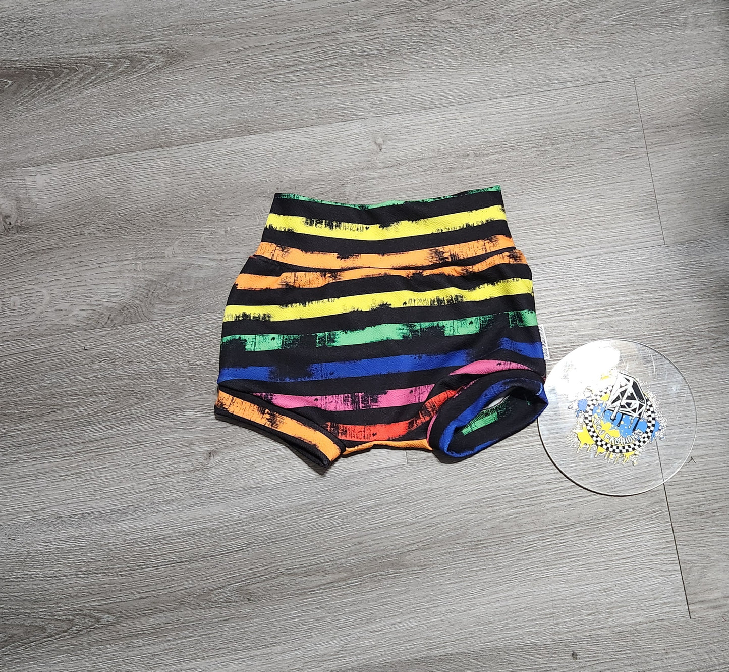 Neon Grunge Stripes Handmade