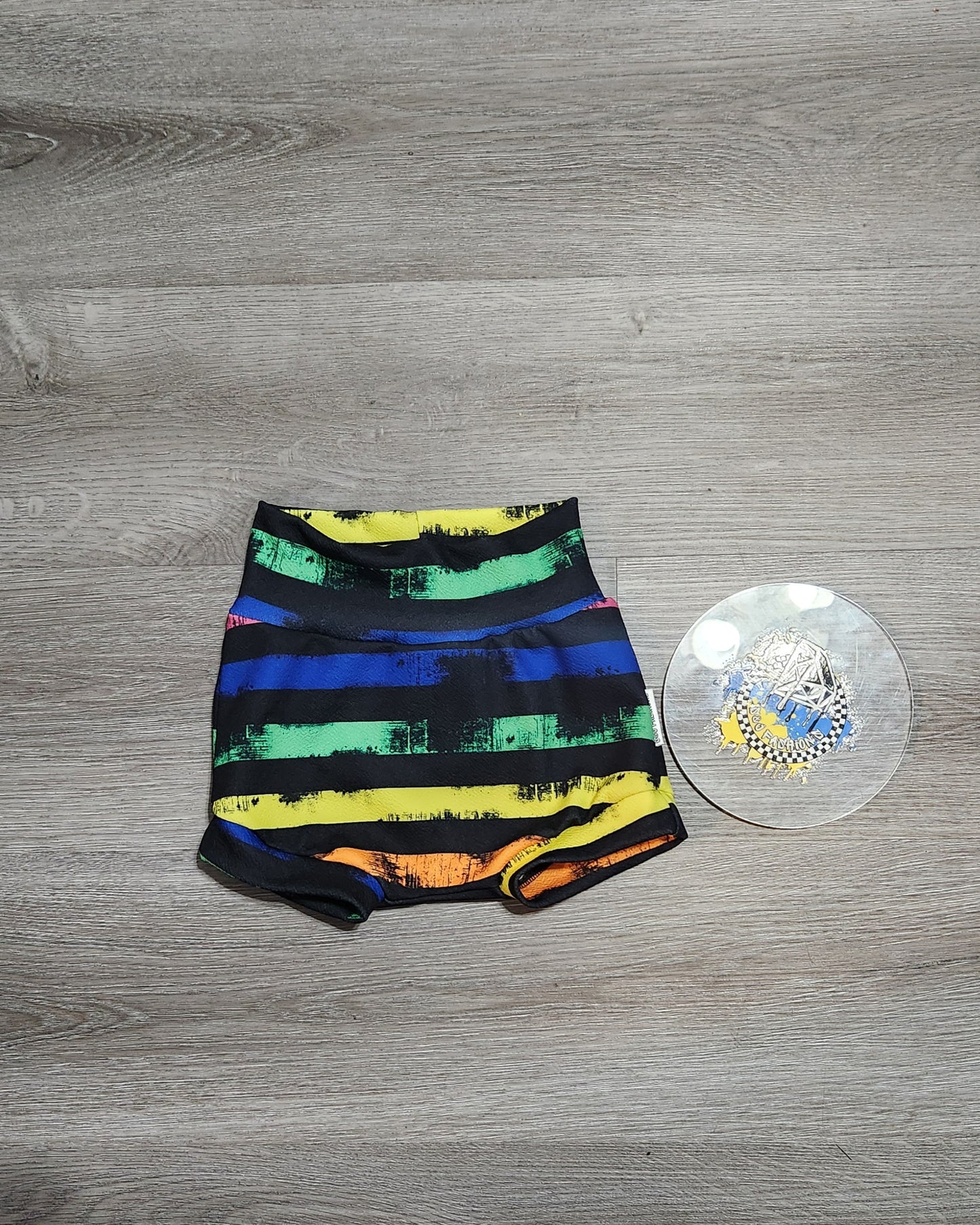 Neon Grunge Stripes Handmade