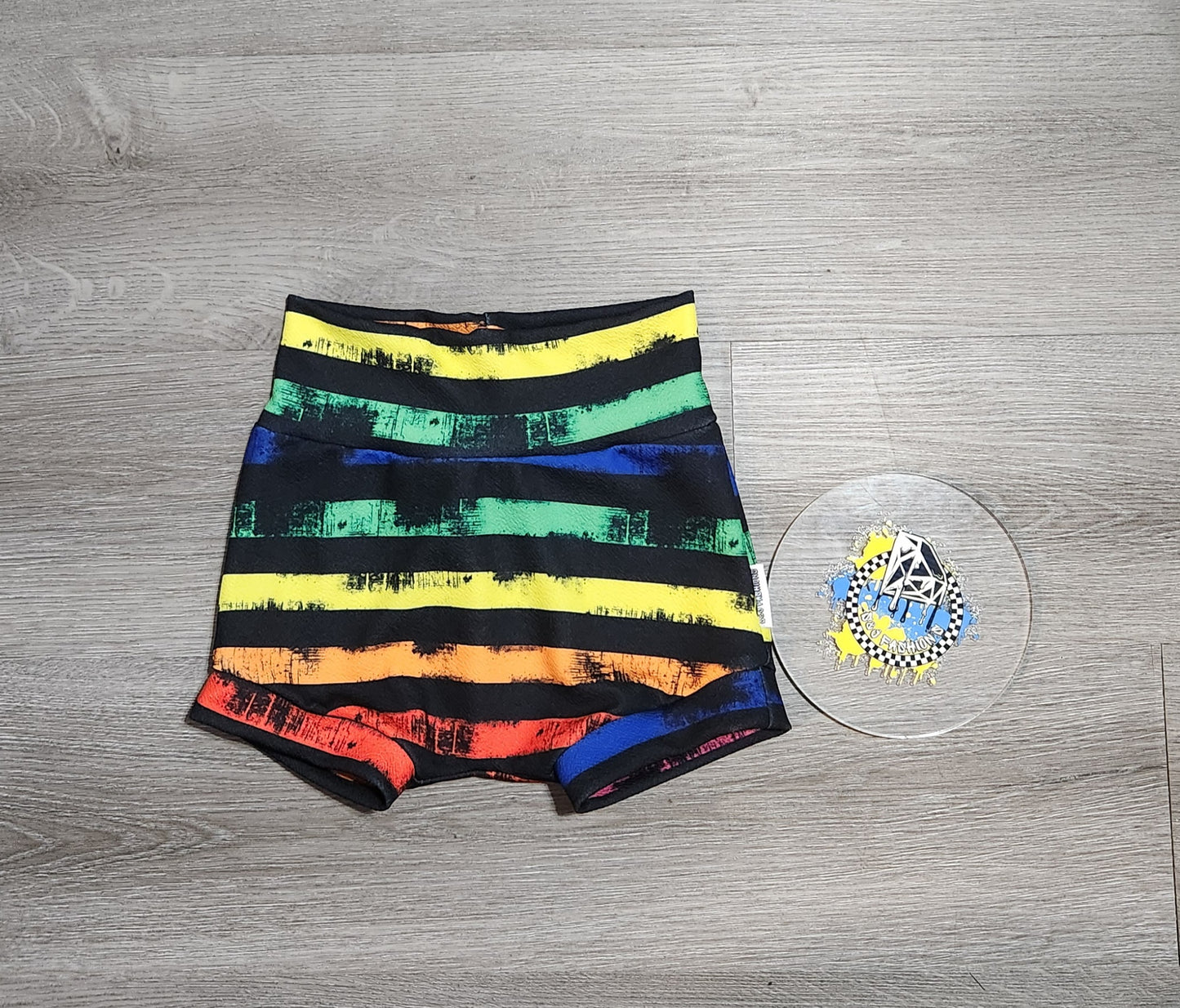 Neon Grunge Stripes Handmade