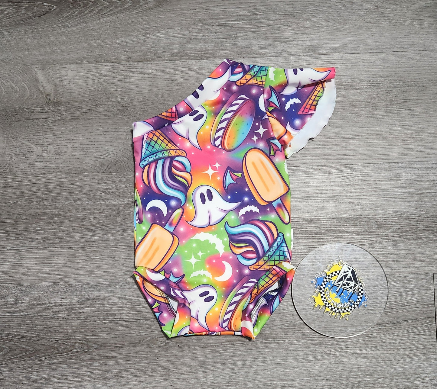 Summer Neon Spooky Ghost Handmade