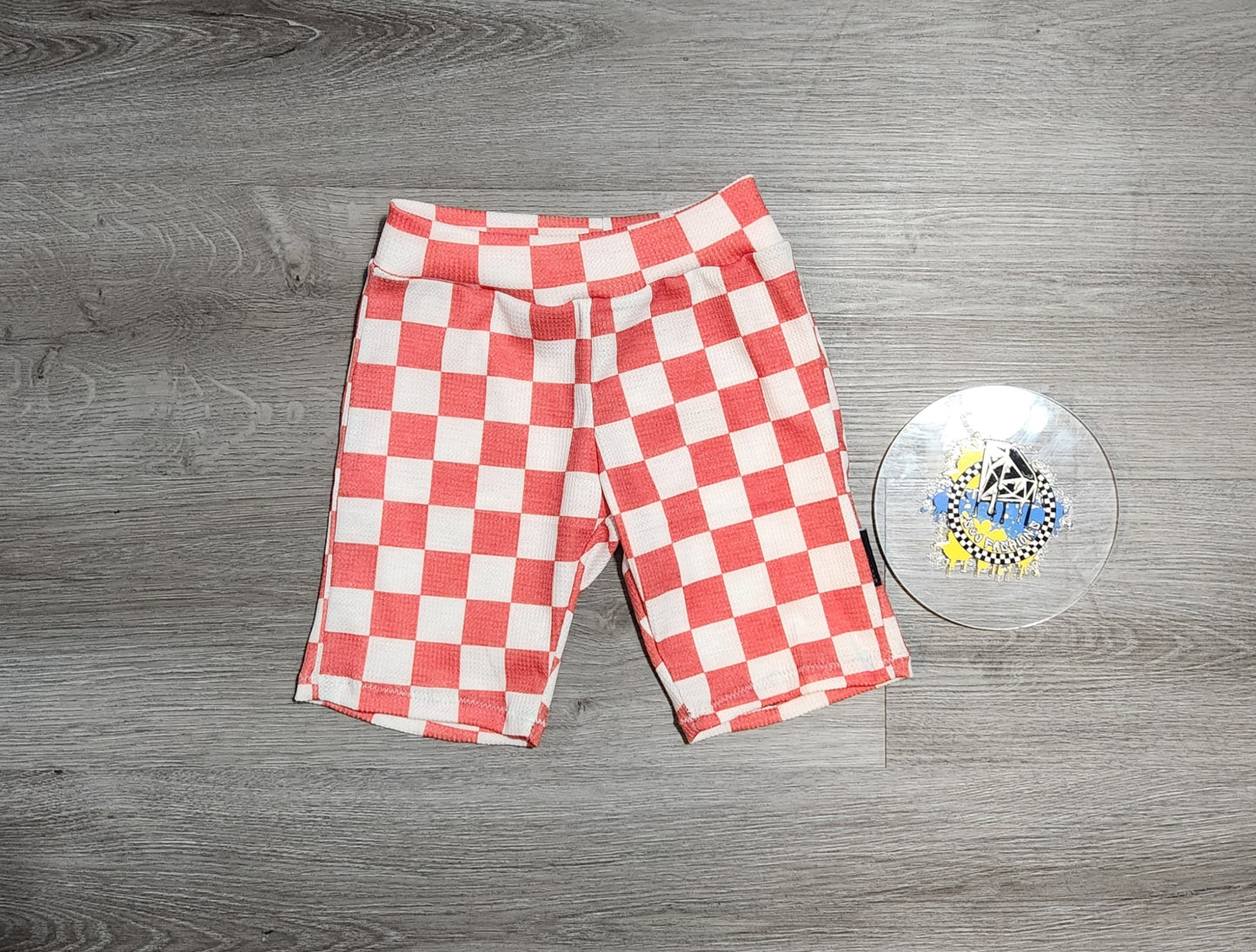 White Red Checker Handmade