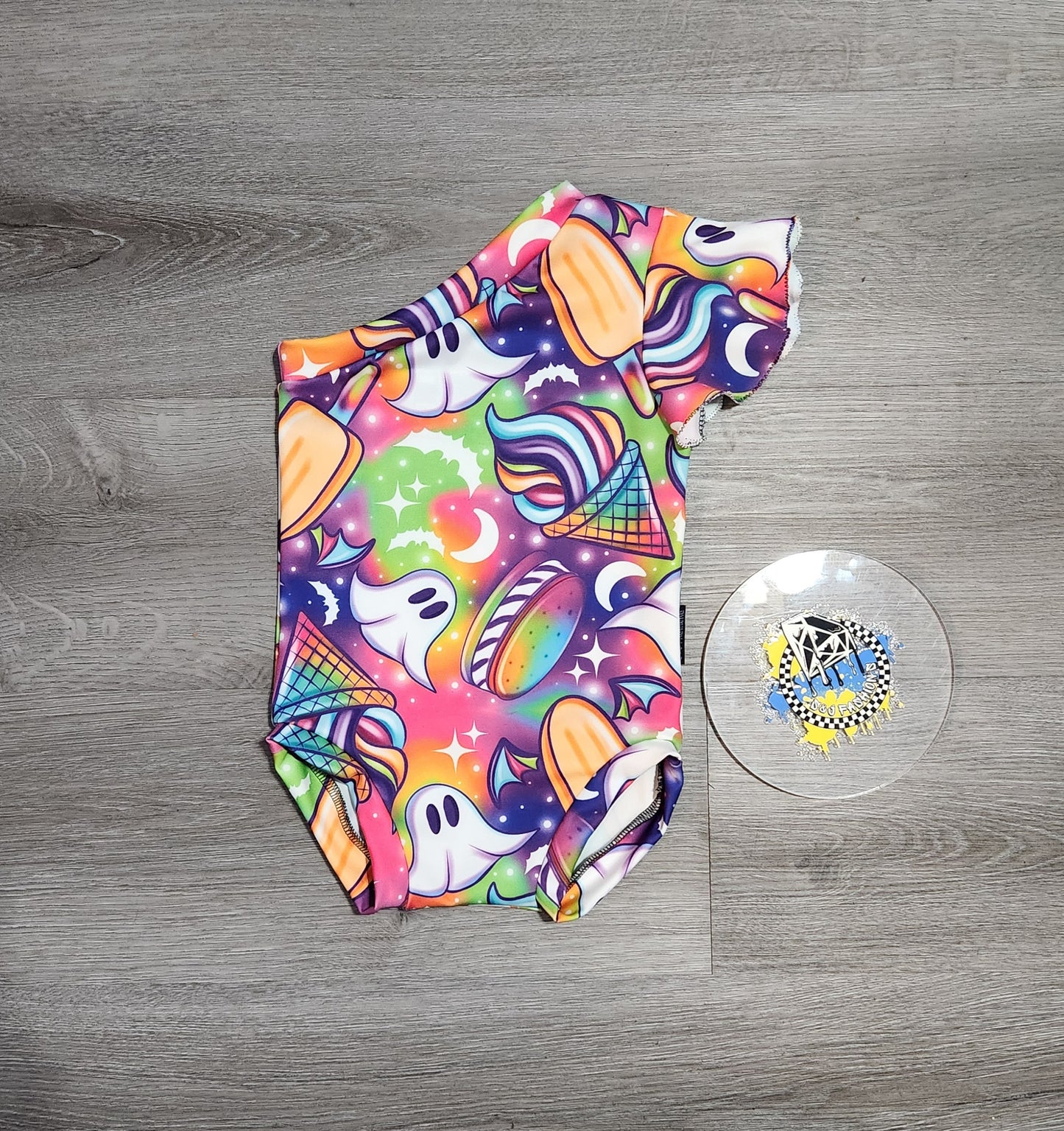 Summer Neon Spooky Ghost Handmade