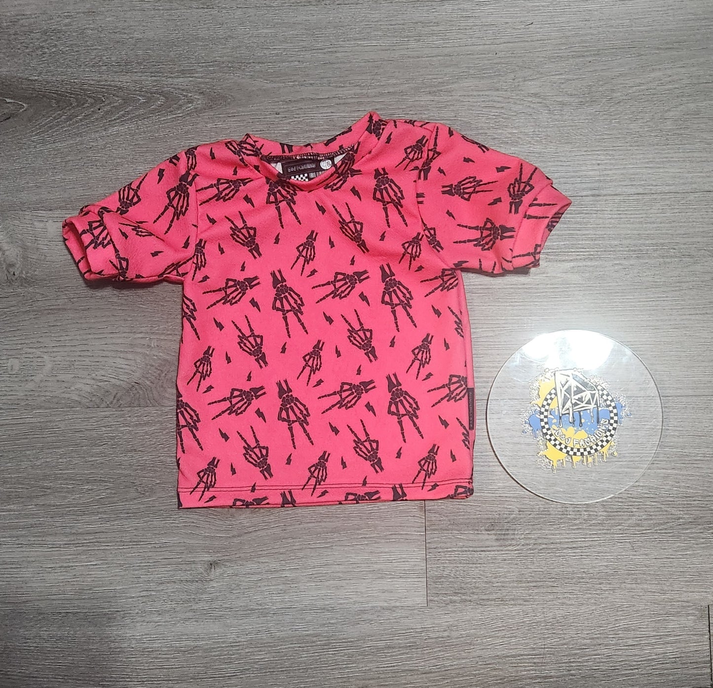 Pink Peace Skull Hand Halloween Handmade