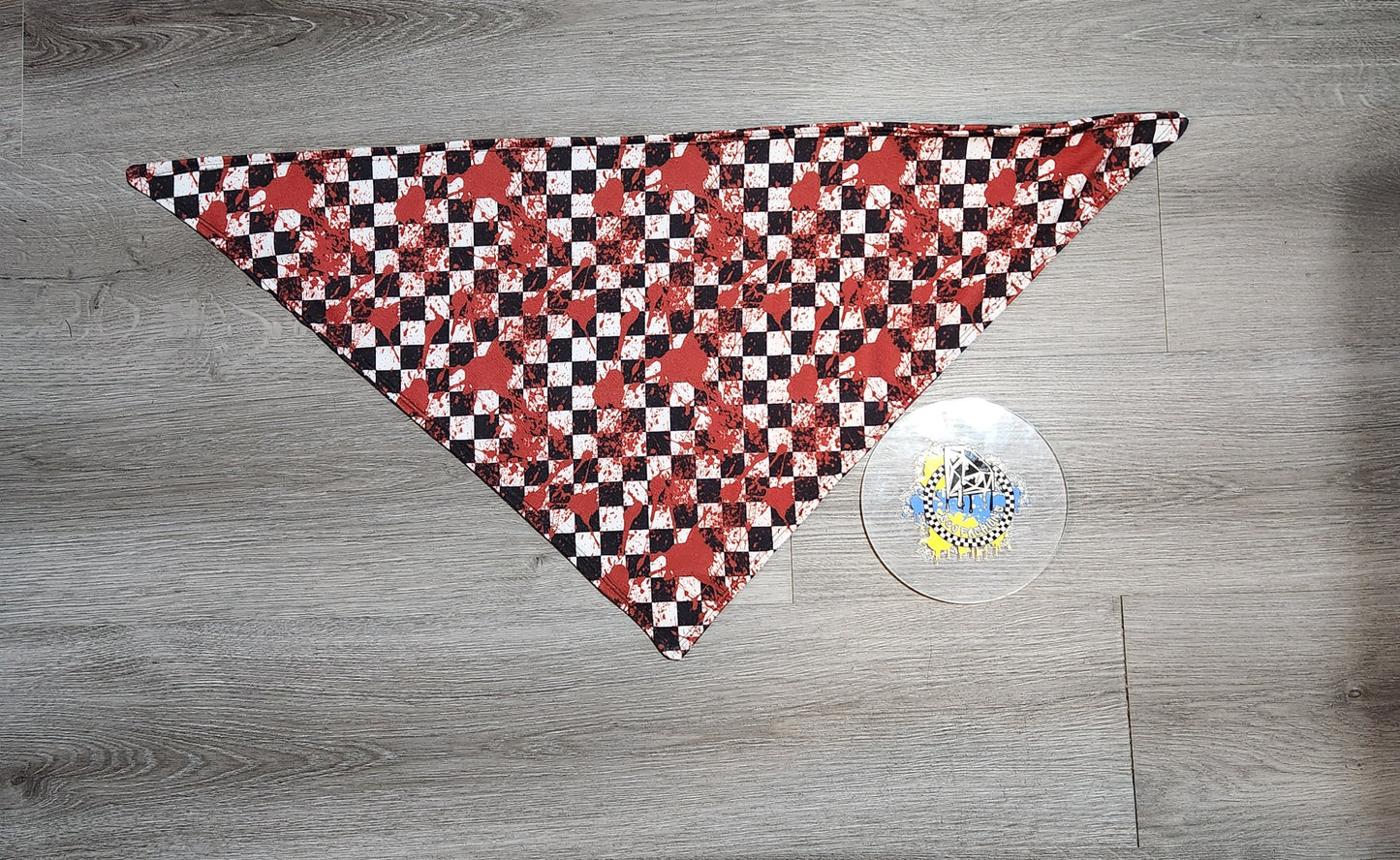 Checker Blood Splatter Halloween Handmade