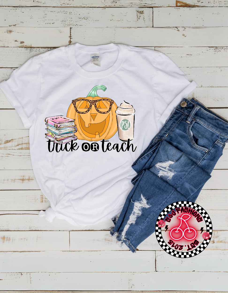 Trick or Teach Halloween Ladies Shirt