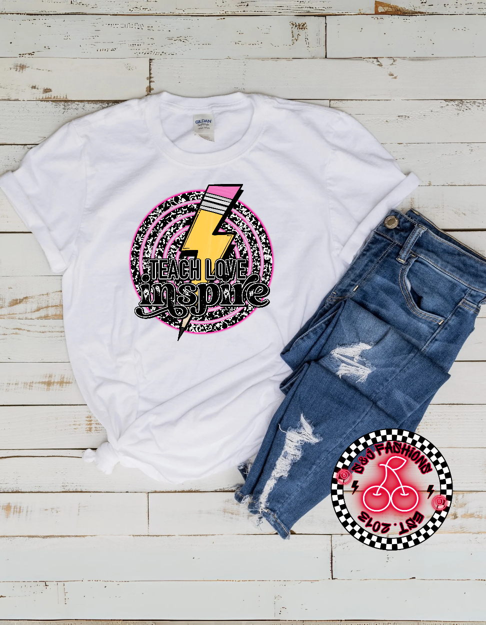 Teach Love Inspire Ladies Shirt School