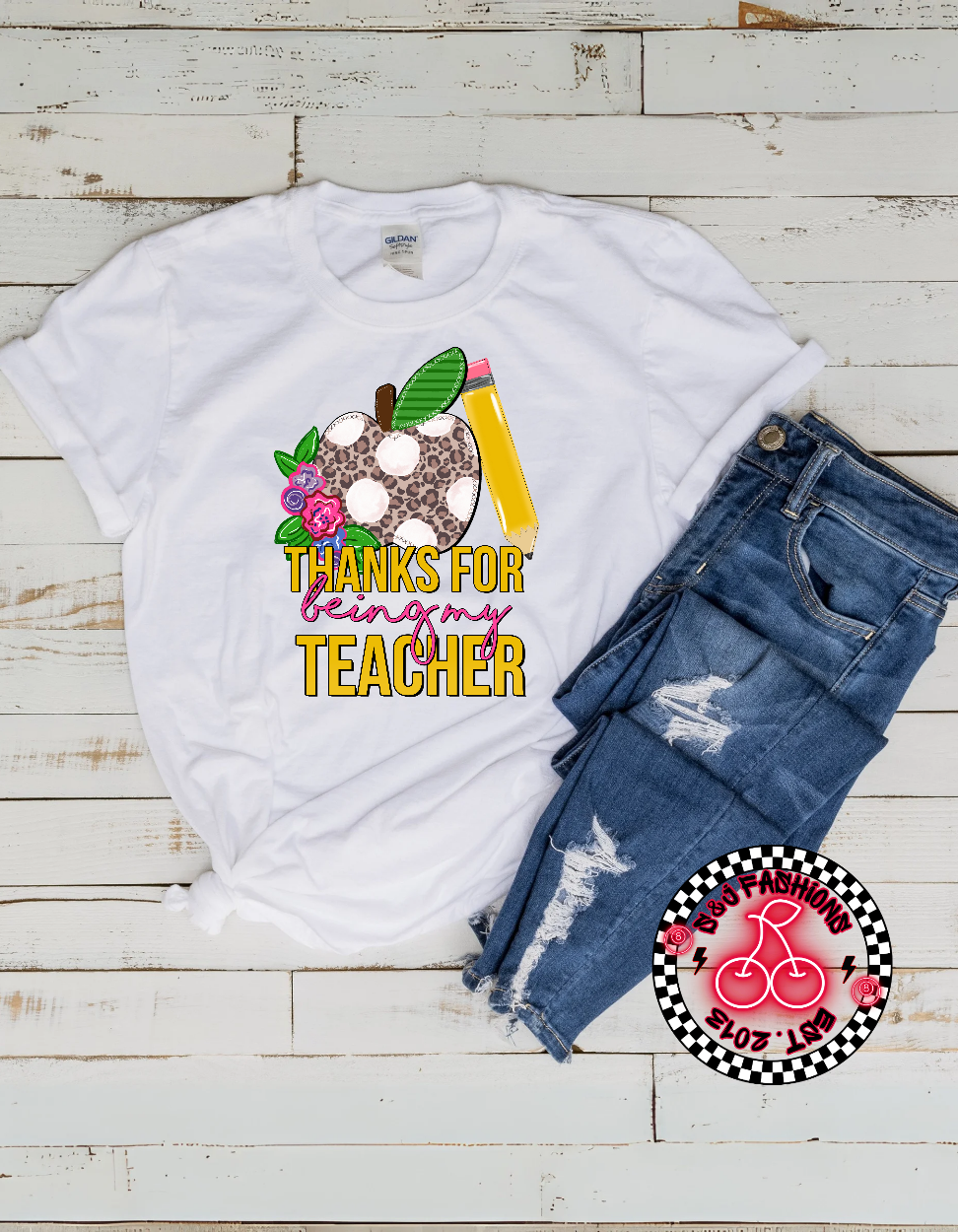 Thanks For Being My Teacher Ladies Shirt School