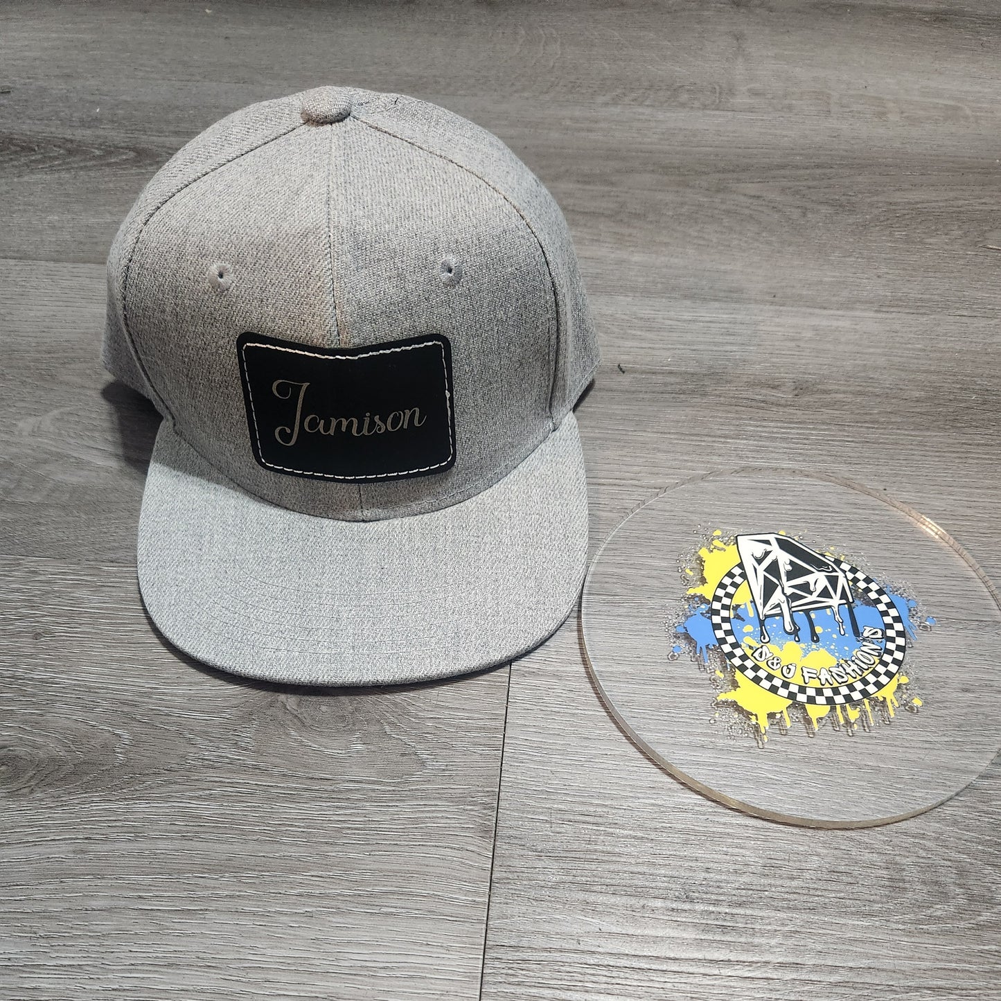 Light Grey Snapback Hat