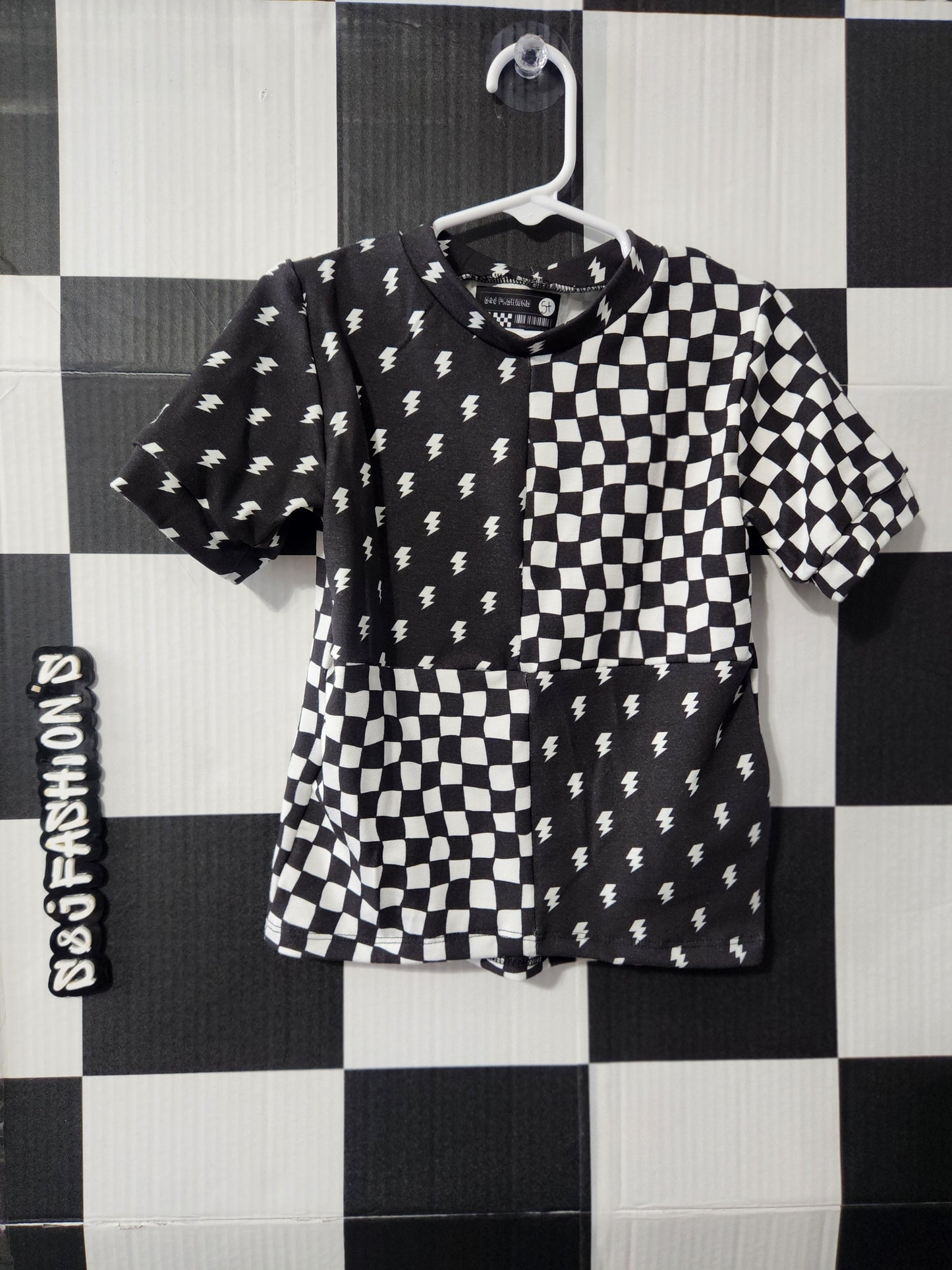 Wavy Checker Monochrome Handmade