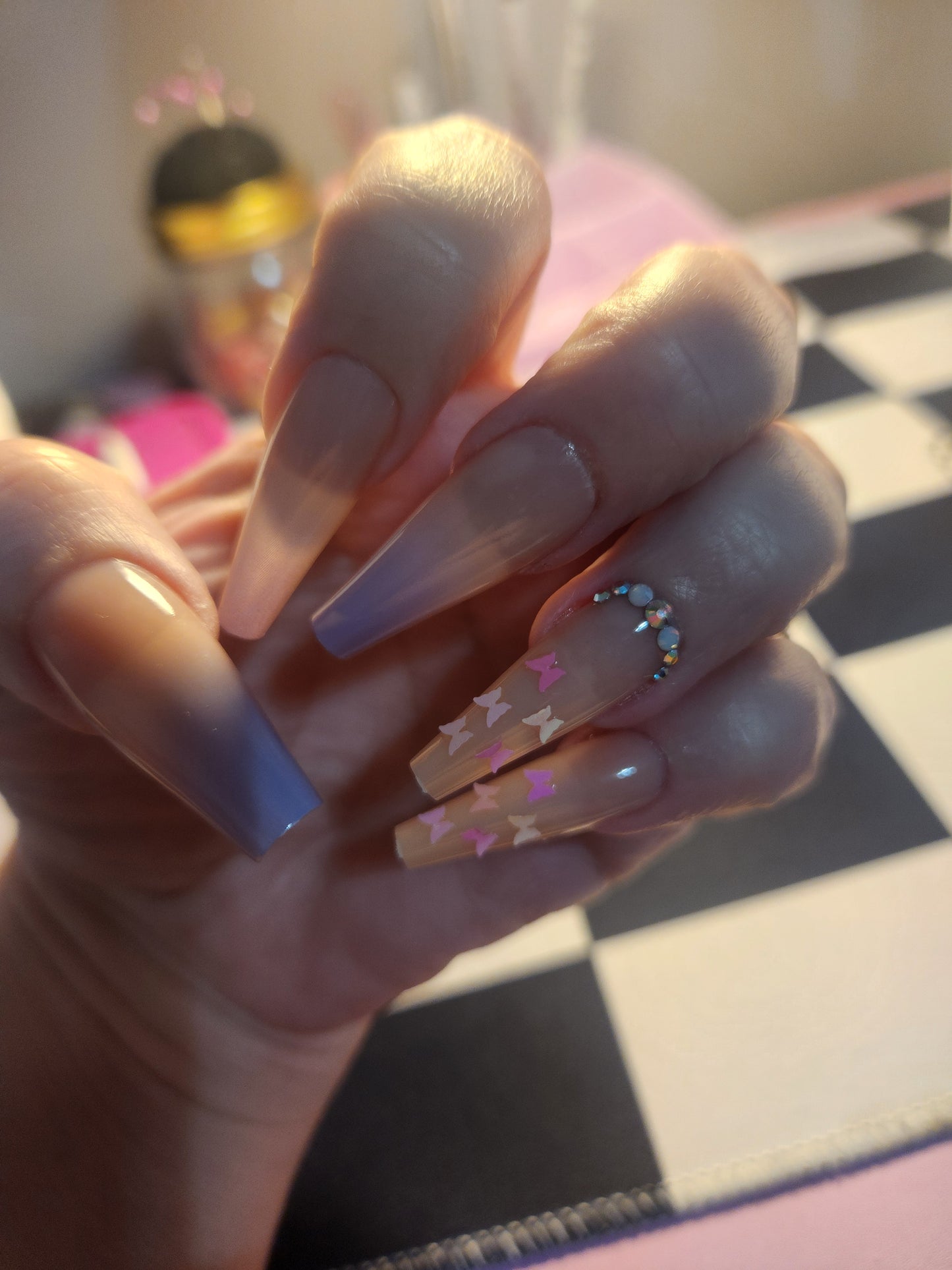 Butterfly Long Nails