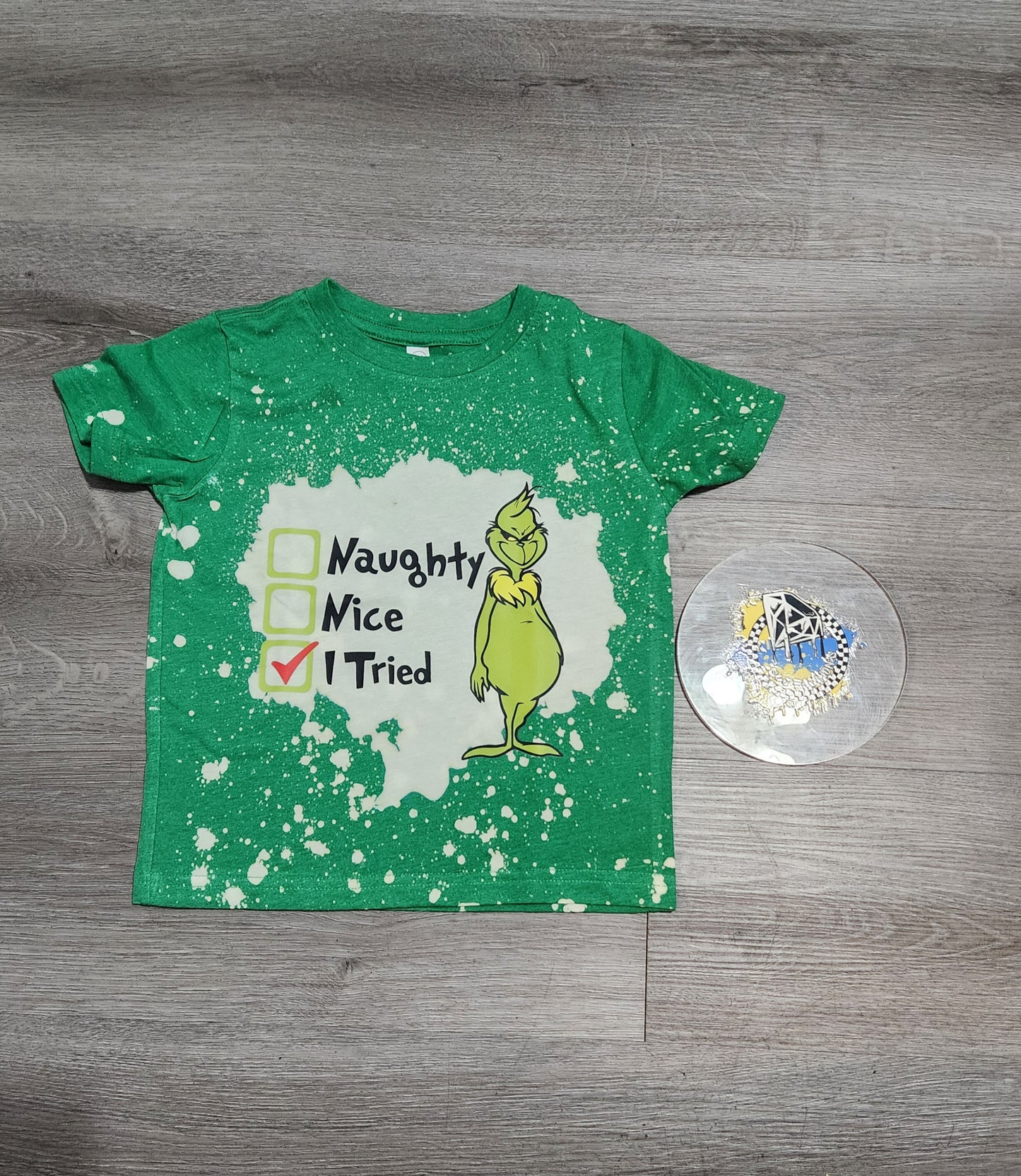 Grinch Naughty Nice I Tried Christmas Boys Shirt Girls Shirt