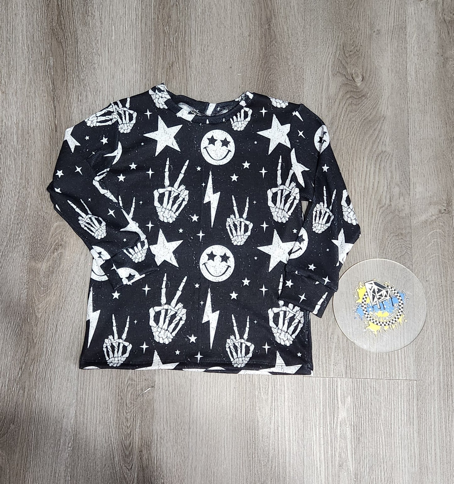 Smiley Peace Skeleton Handmade