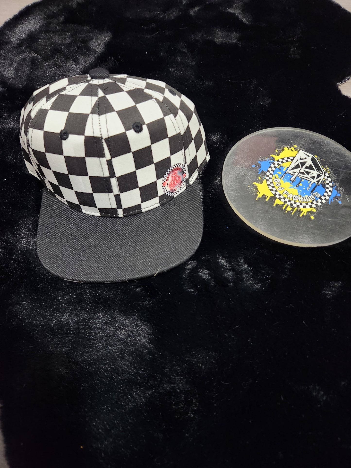 Checker Snapback Hat