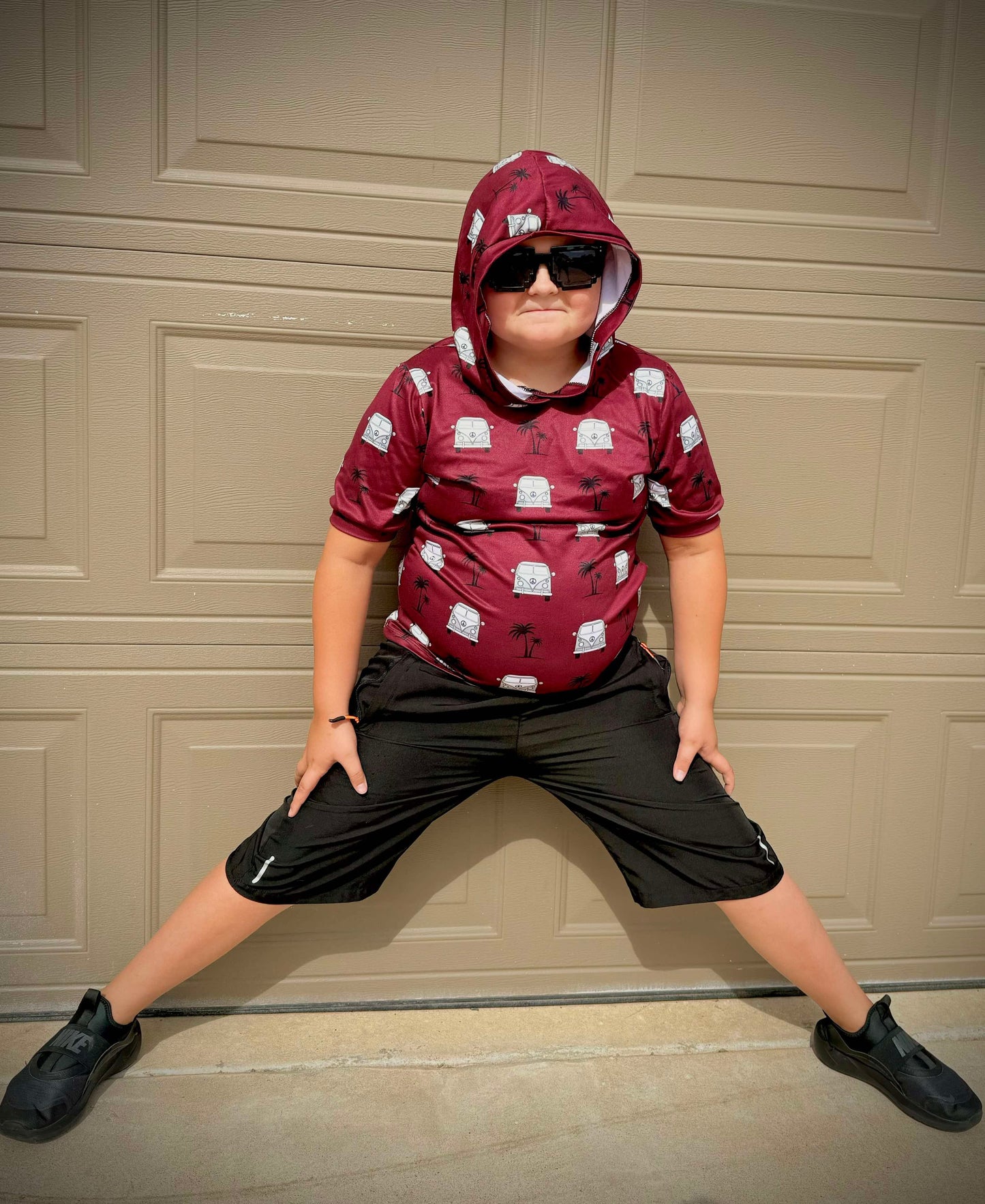 Burgundy Vans Handmade