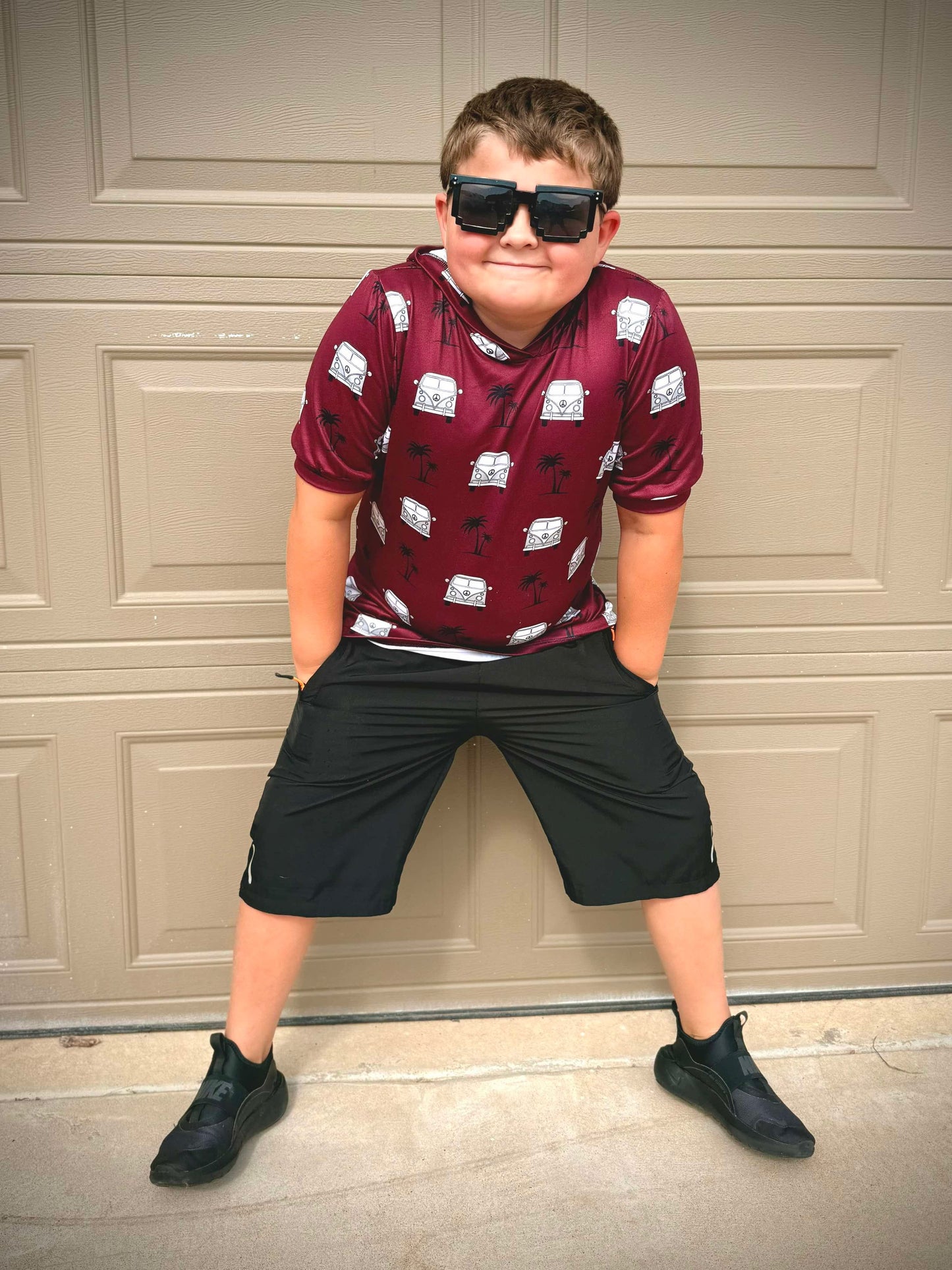 Burgundy Vans Handmade