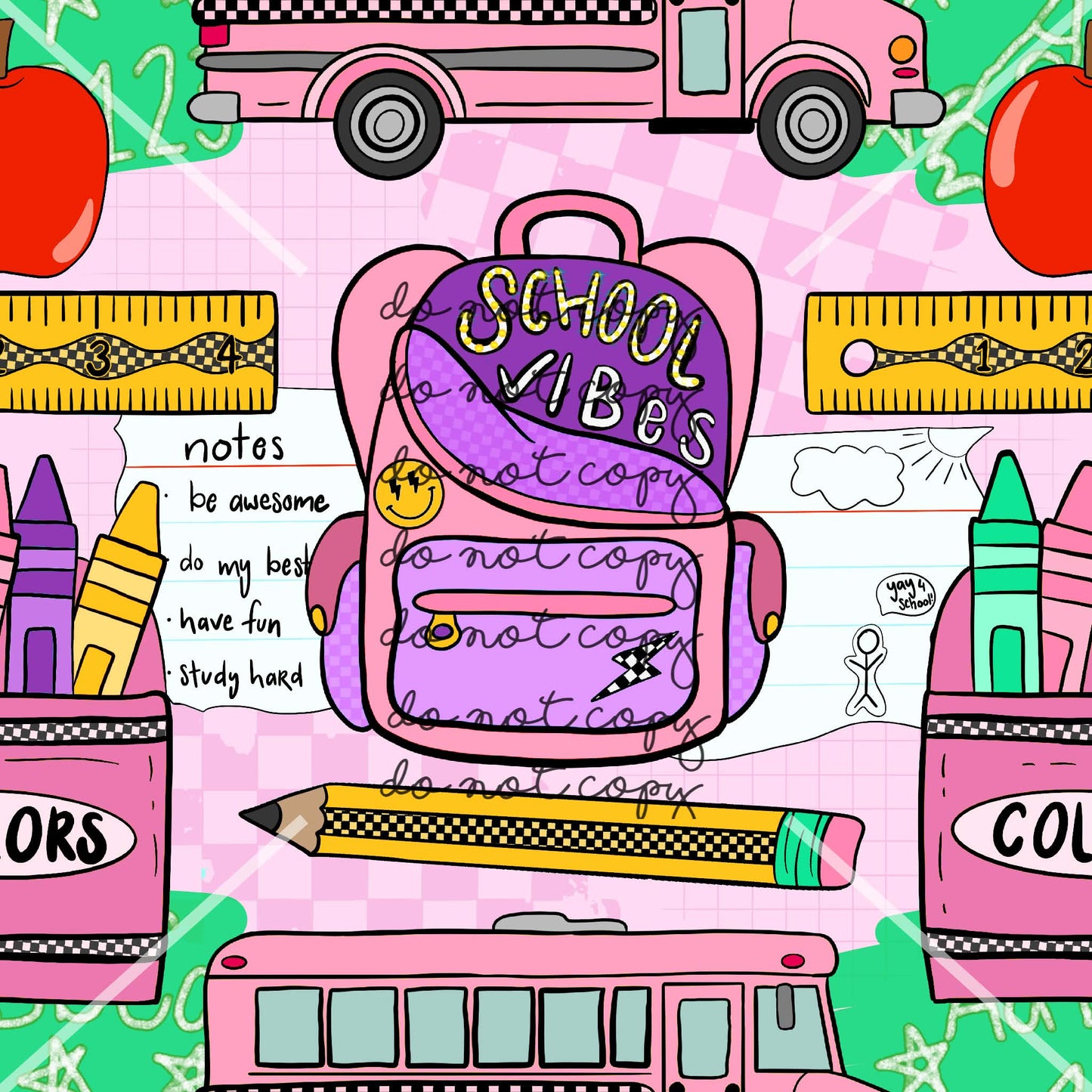 Bus Back to School Handmade