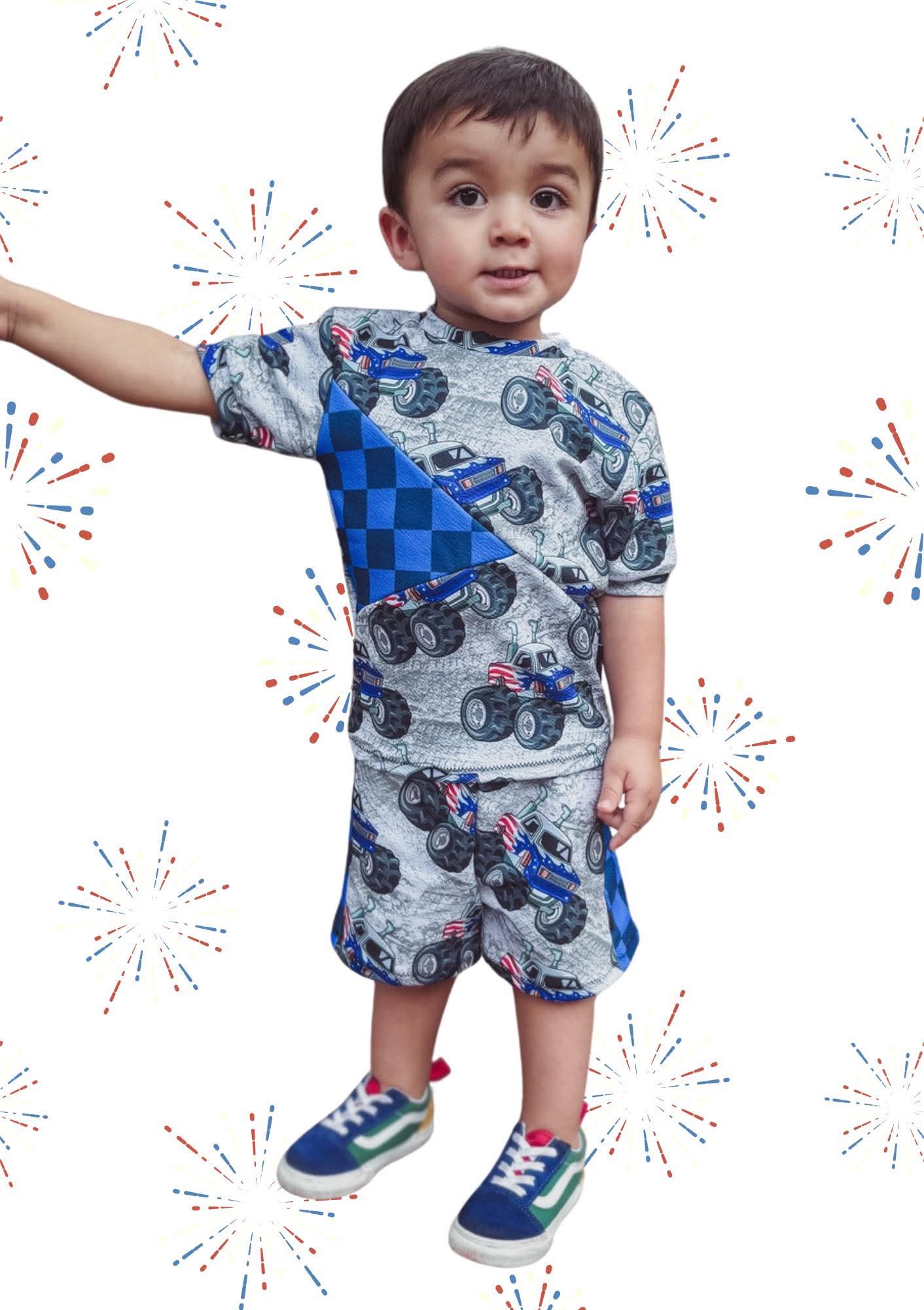 Monster Trucks 4th of July Handmade