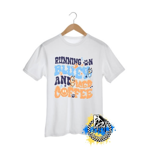 Running On Bluey & Iced Coffee Ladies Shirt Mens Shirt