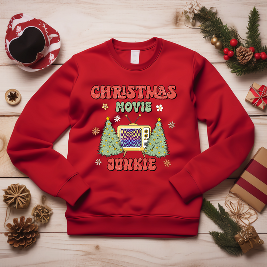 Christmas Movie Junkie Christmas Boys Shirt Girls Shirt Ladies Shirt Mens Shirt Boys Shirt Girls Shirt