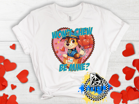 Paw Patrol Valentine's Girls Shirt Boys Shirt Men's Shirt Ladies Shirt