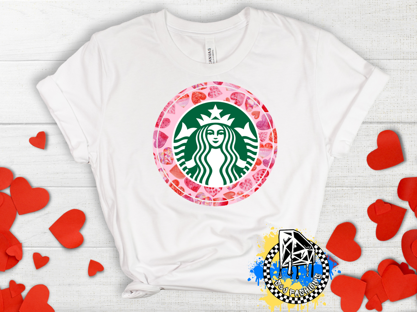 Starbucks Valentines Girls Shirt Ladies Shirt