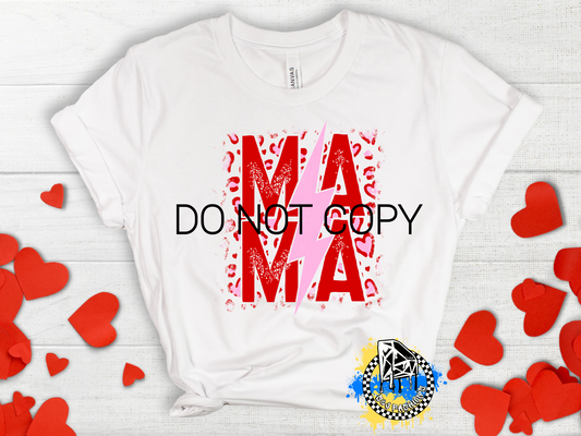 Mama Mini Valentine's Ladies Shirt Girls Shirt