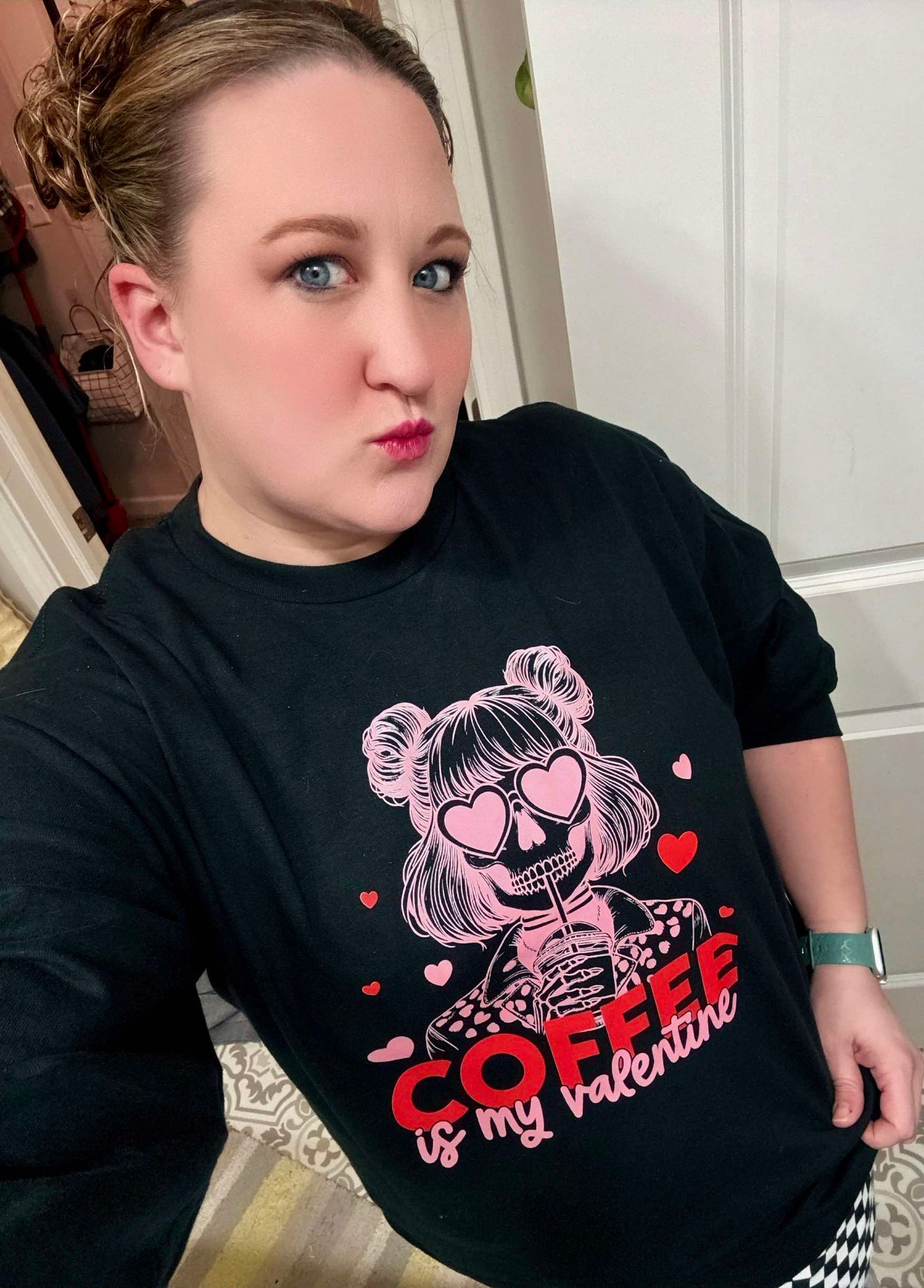 Coffee Is My Valentine's Ladies Shirt Girls Shirt