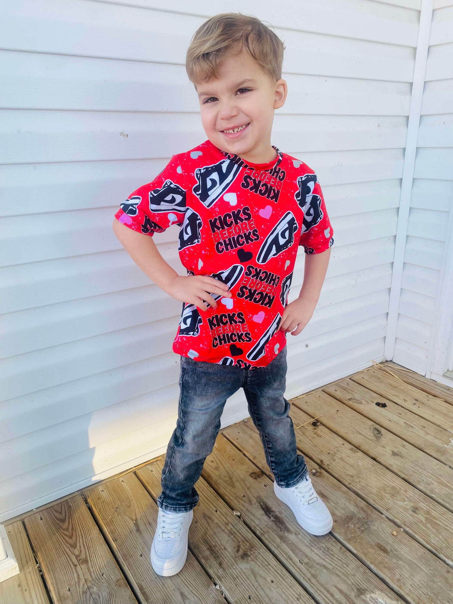 Kicks Before Chicks Valentines Handmade