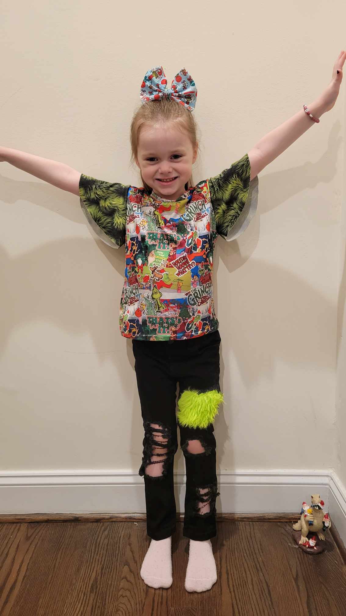 Grinch Girls Distressed Jeans Boys Distressed Jeans Christmas