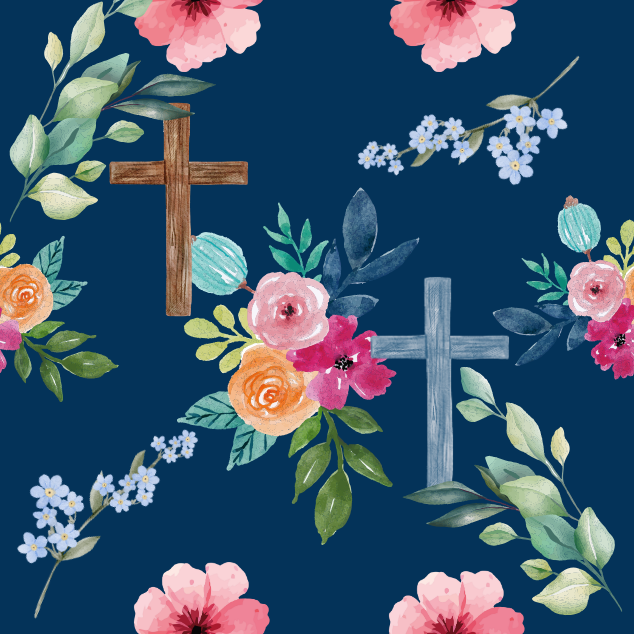 Floral Cross Easter Handmade