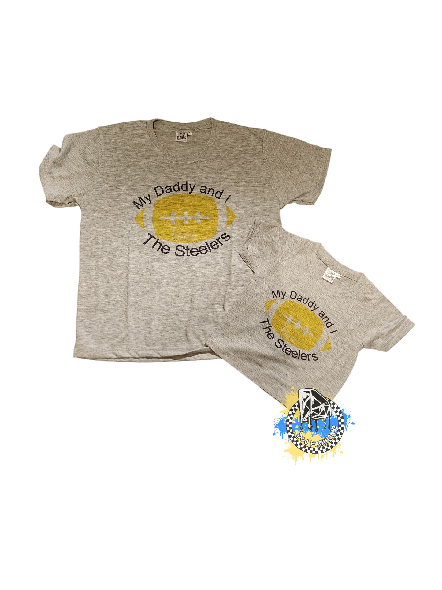 My Daddy and I Love Football Steelers NFL any team boys Shirt girls Shirt Football