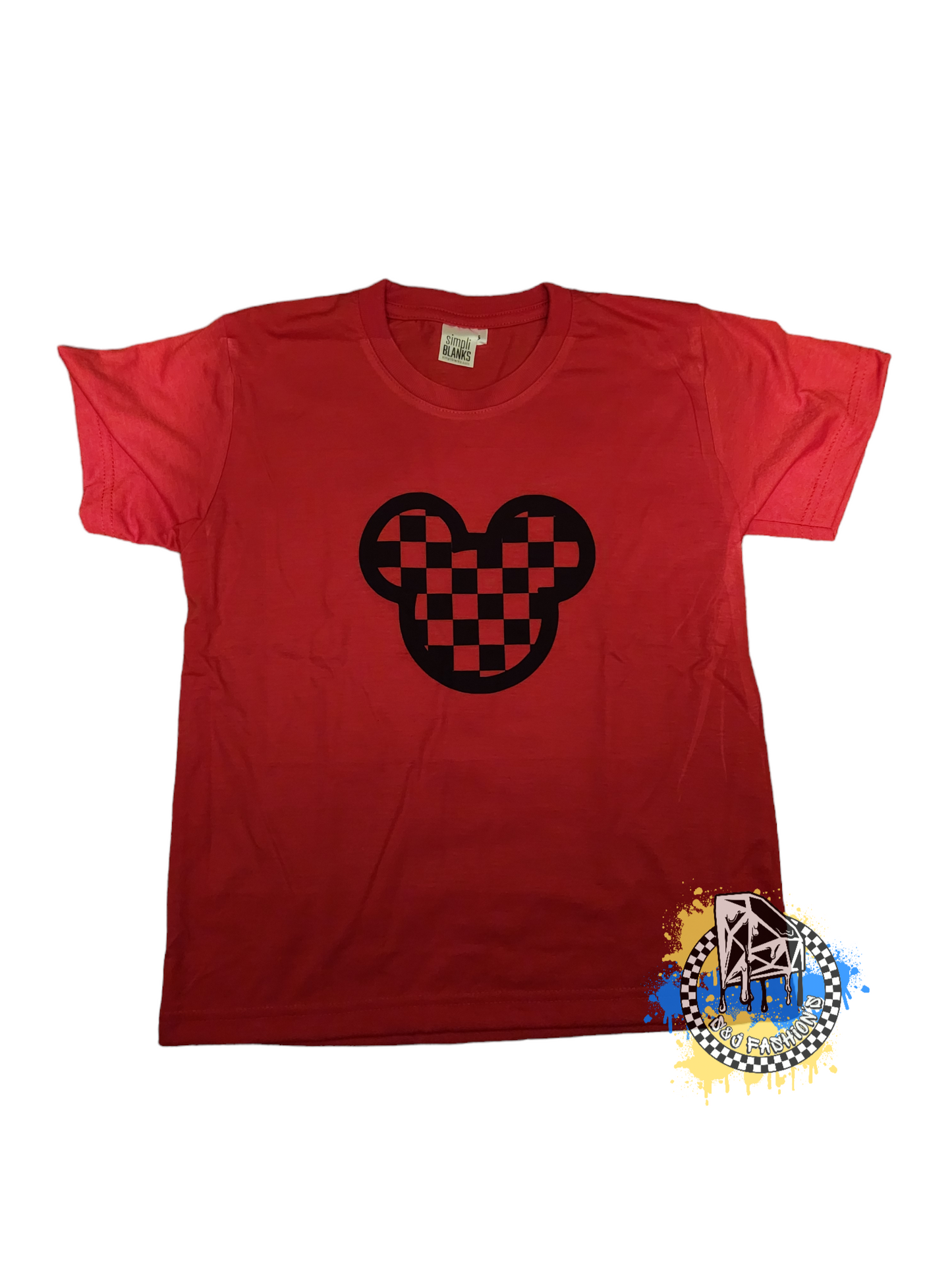 Checker Mickey Mouse Boys Shirt Girls Shirt