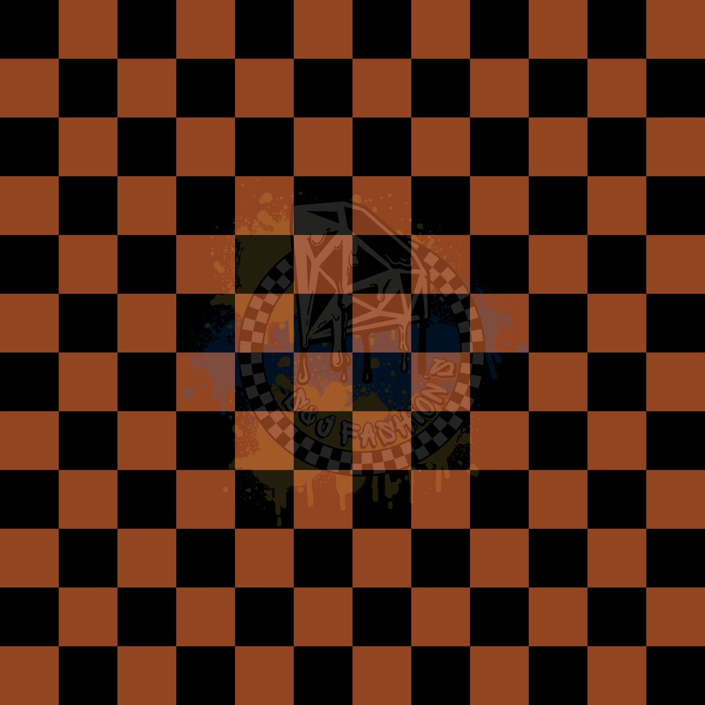 Brown & Black Checker Handmade