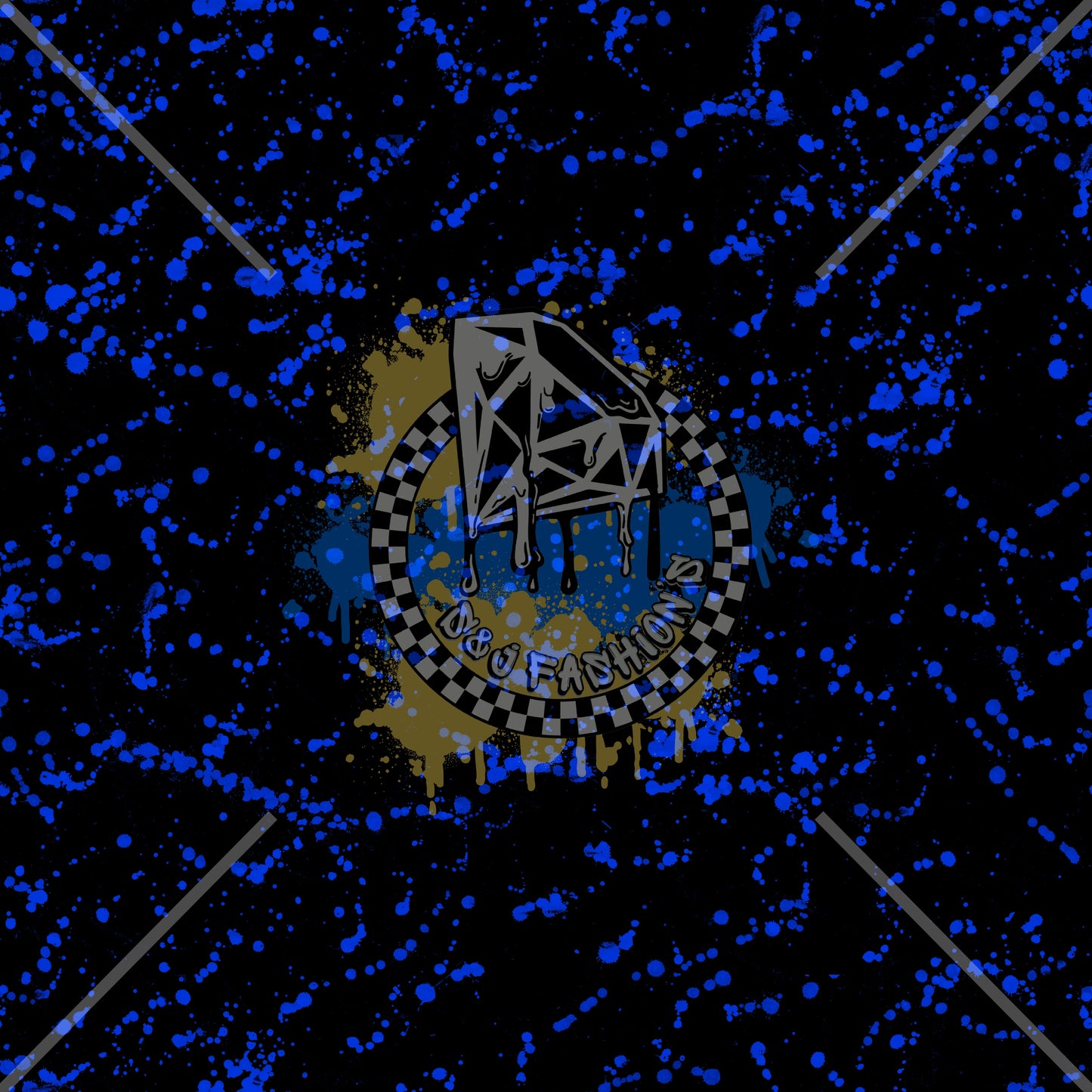 Blue Splatter Handmade