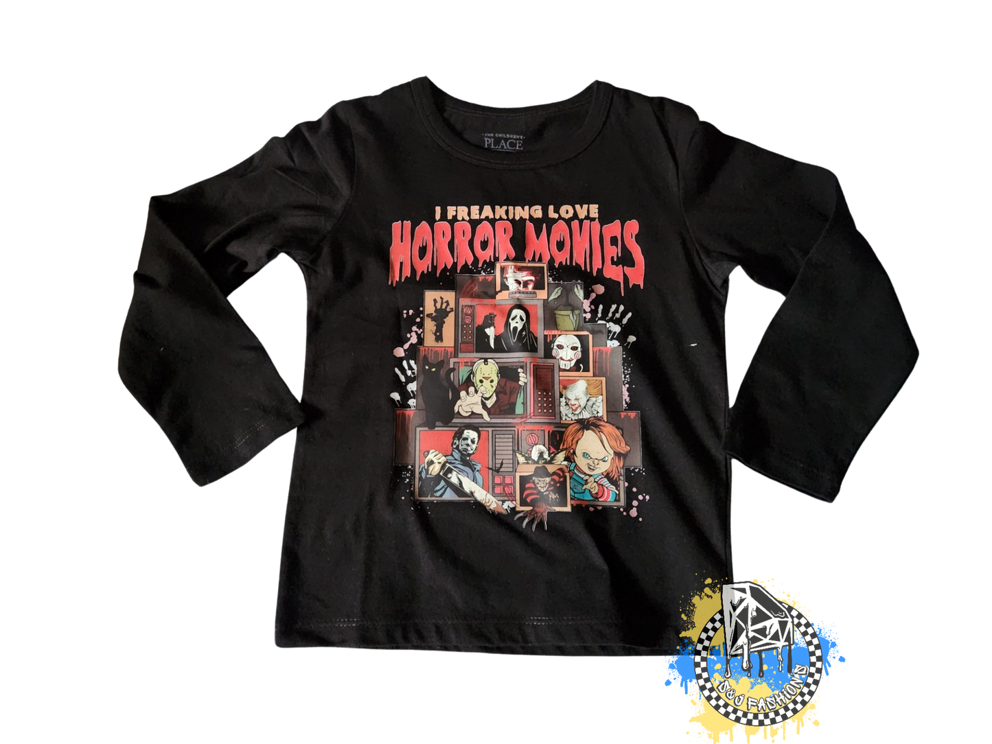 I Freaking Love Horror Movies Halloween Ladies Shirt Girls Shirt Boys Shirt Mens Shirt