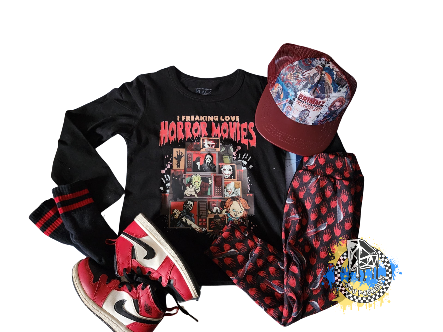 I Freaking Love Horror Movies Halloween Ladies Shirt Girls Shirt Boys Shirt Mens Shirt