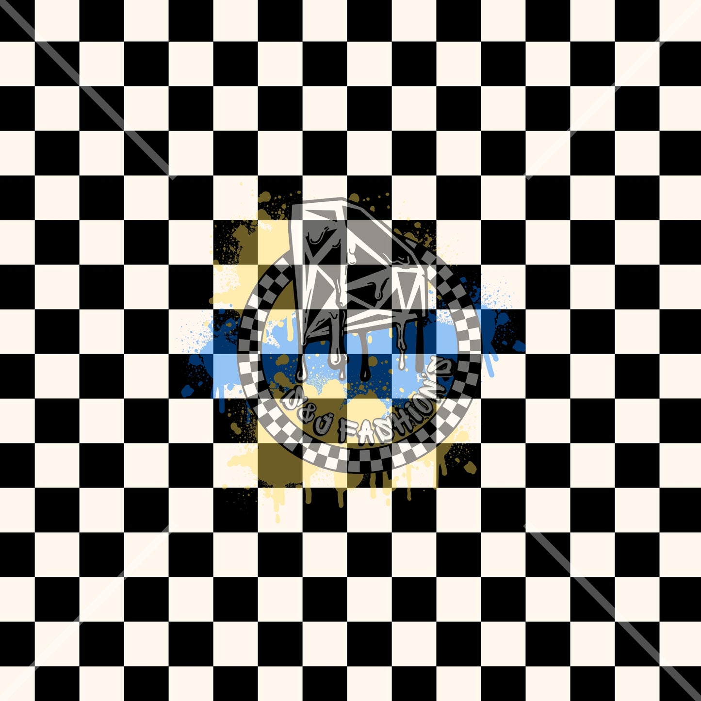 Black Checkers Handmade