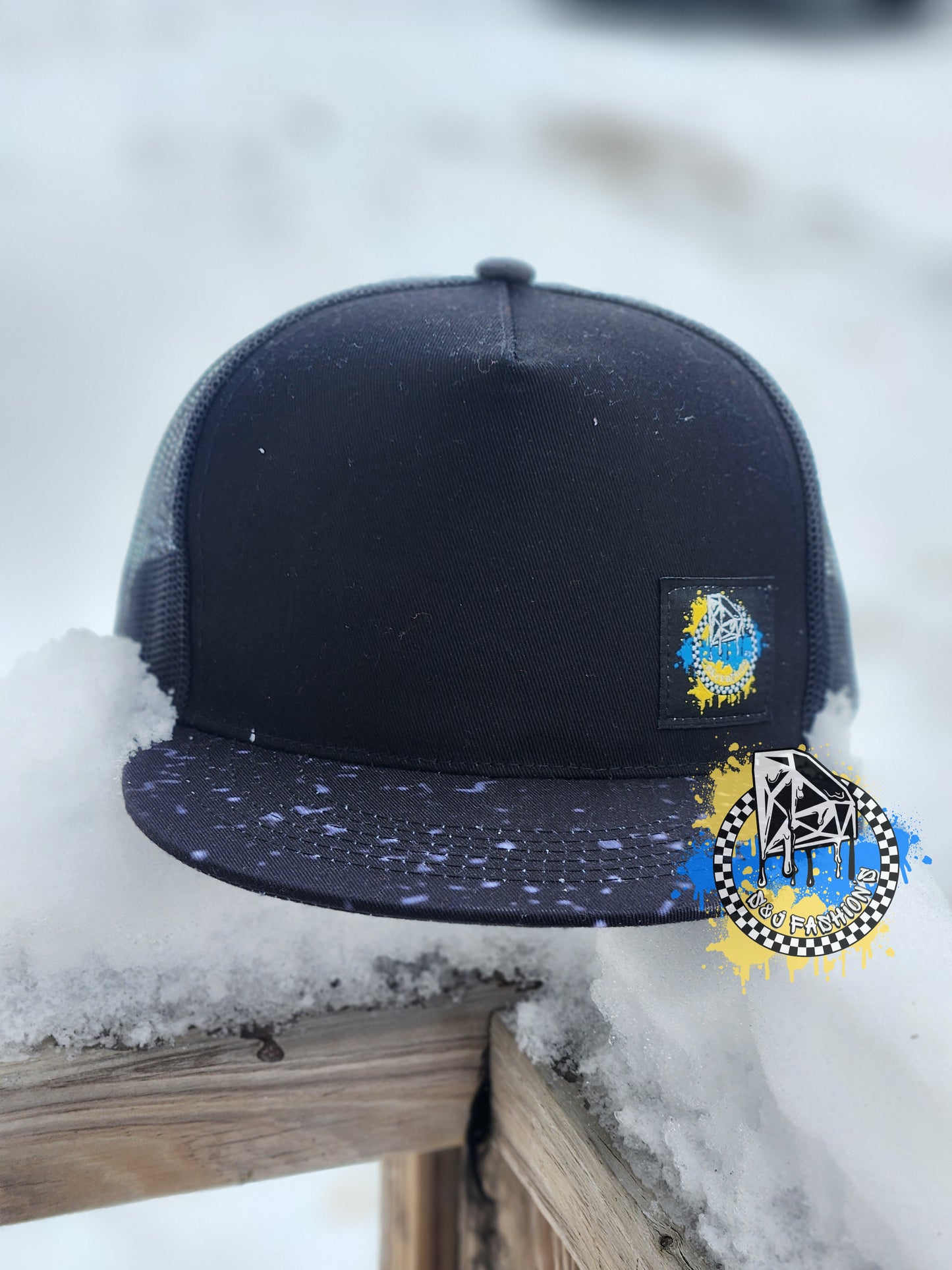 Black Splatter Trucker Snapbacks RTS