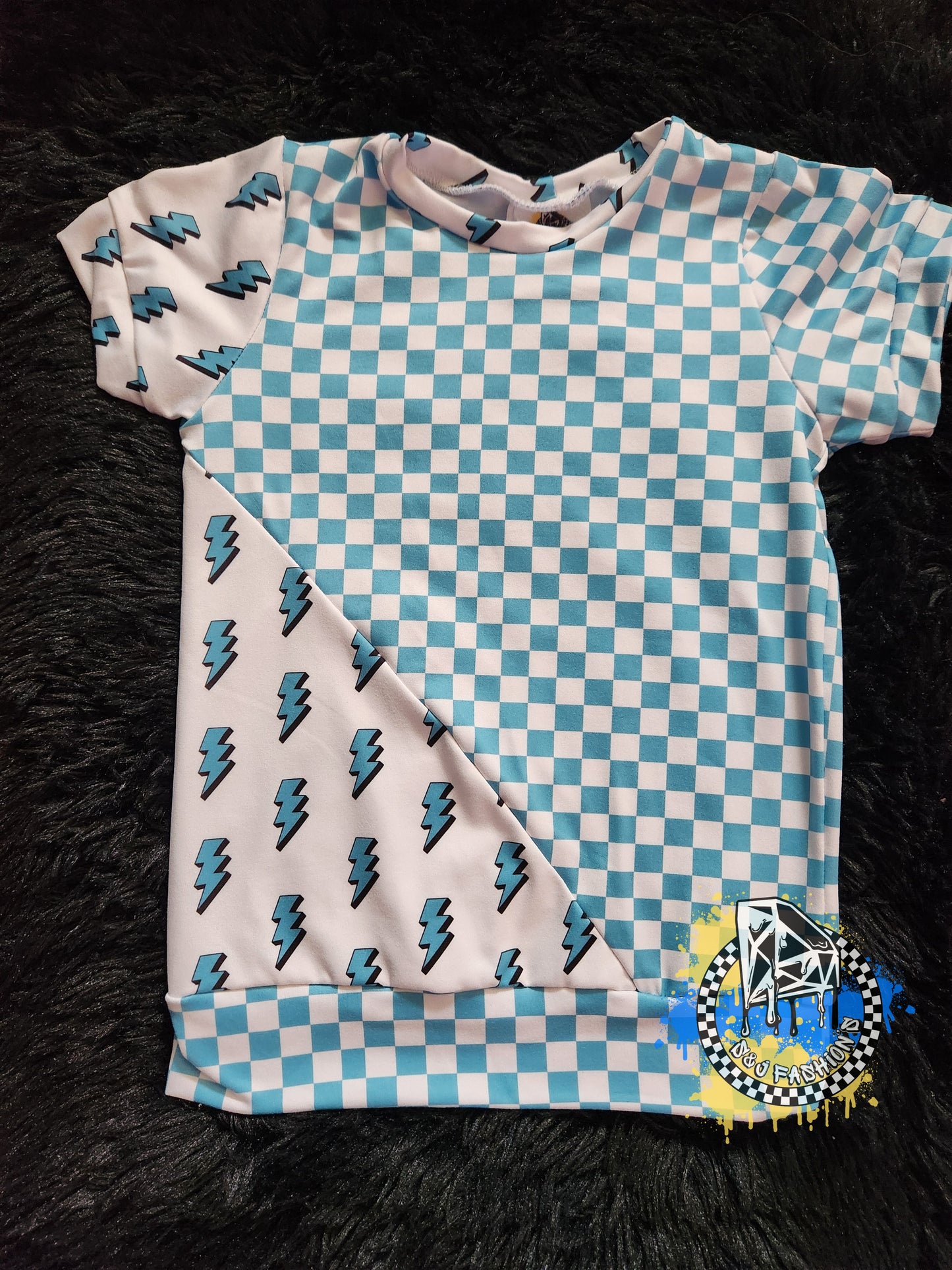 Blue Checkers Handmade
